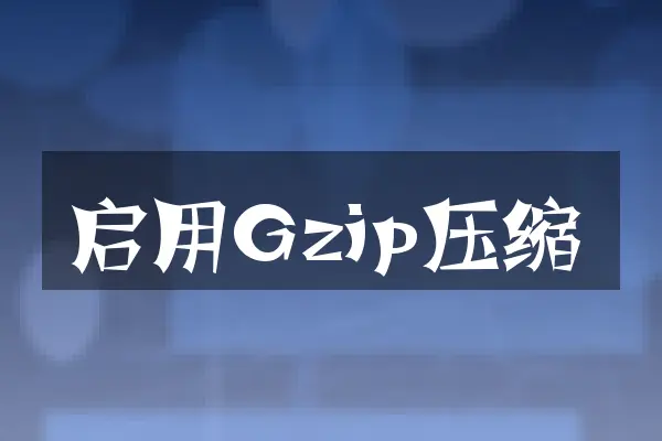 启用Gzip压缩